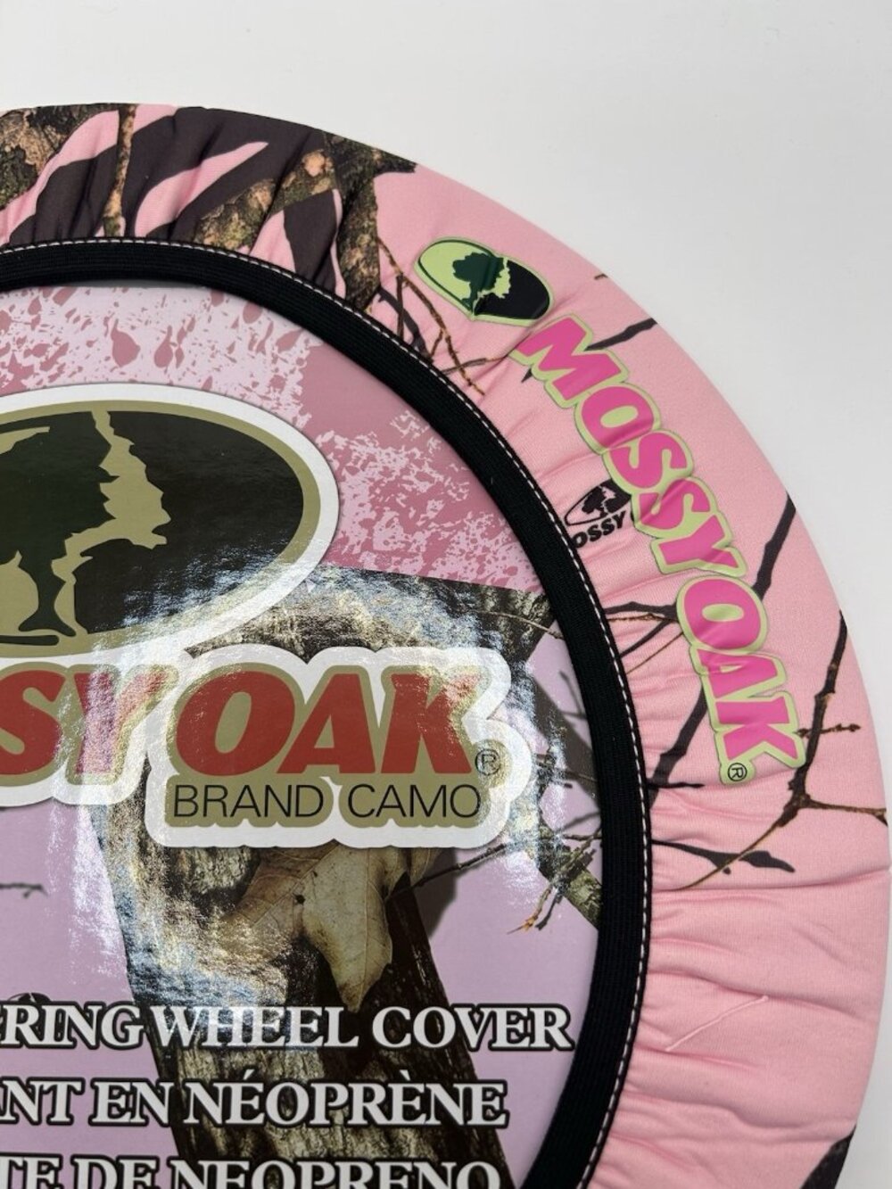 Mossy Oak Pink Camo MSW4407 Neoprene Steering Wheel Cover New Camouflage Car - Picture 7 of 10